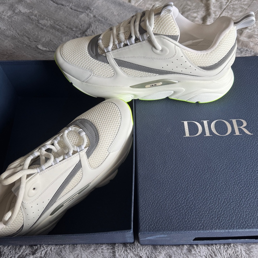 Dior B22 Silver Green Flue